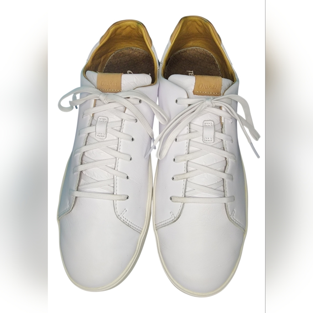 Olukai Lae‘ahi Lī ‘Ili Leather Sneakers, Mens 13 - Picture 5 of 10